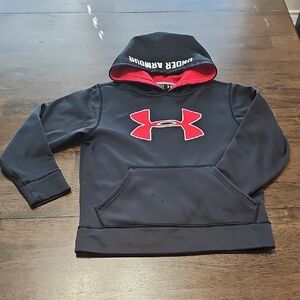 3 for $20 🏃 Under Armour Hoodie YXS (Youth X-Small) - Black/Red 🖤